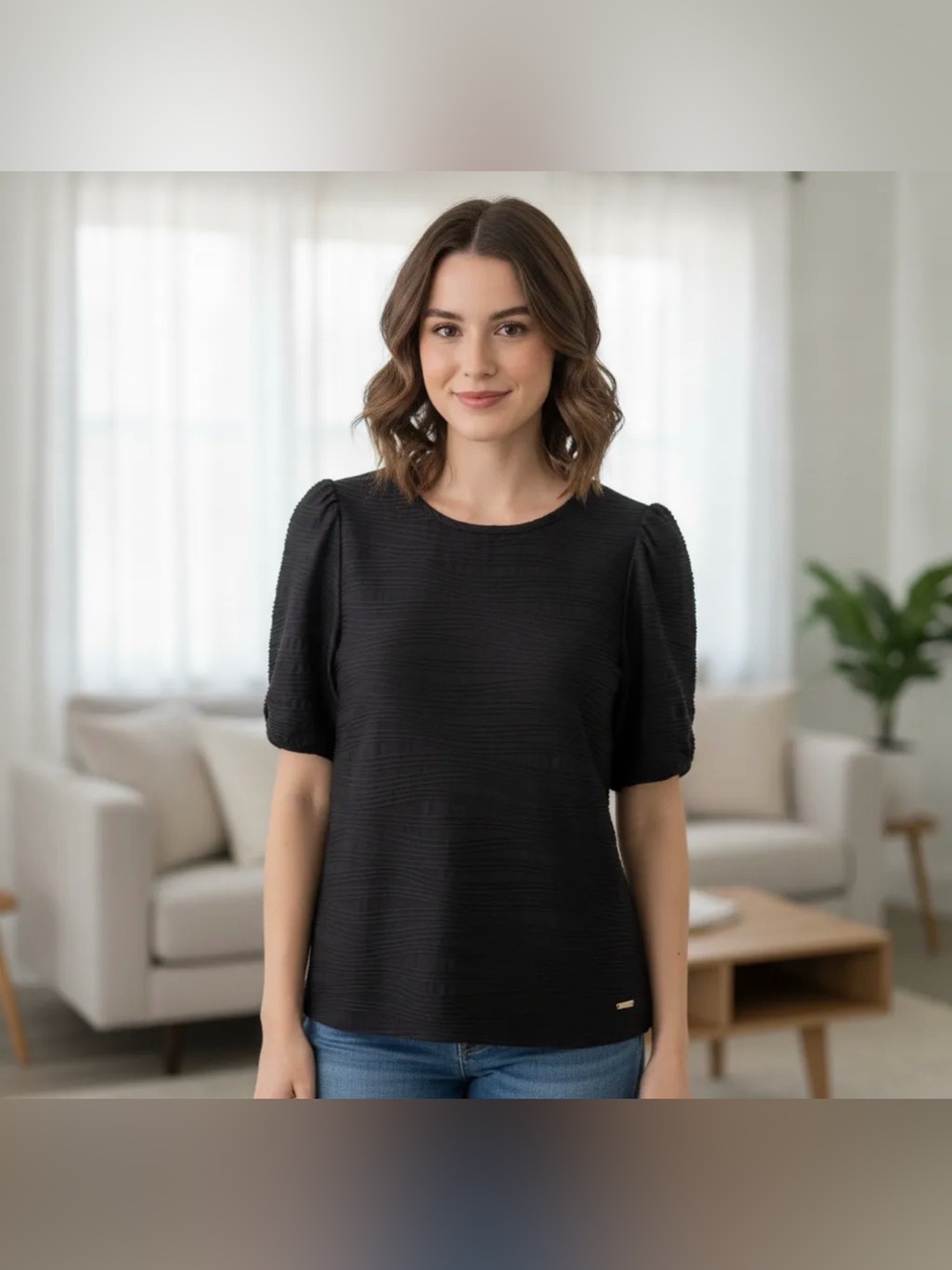 Anne Klein Black Blouse – Classic Office & Going Out Top